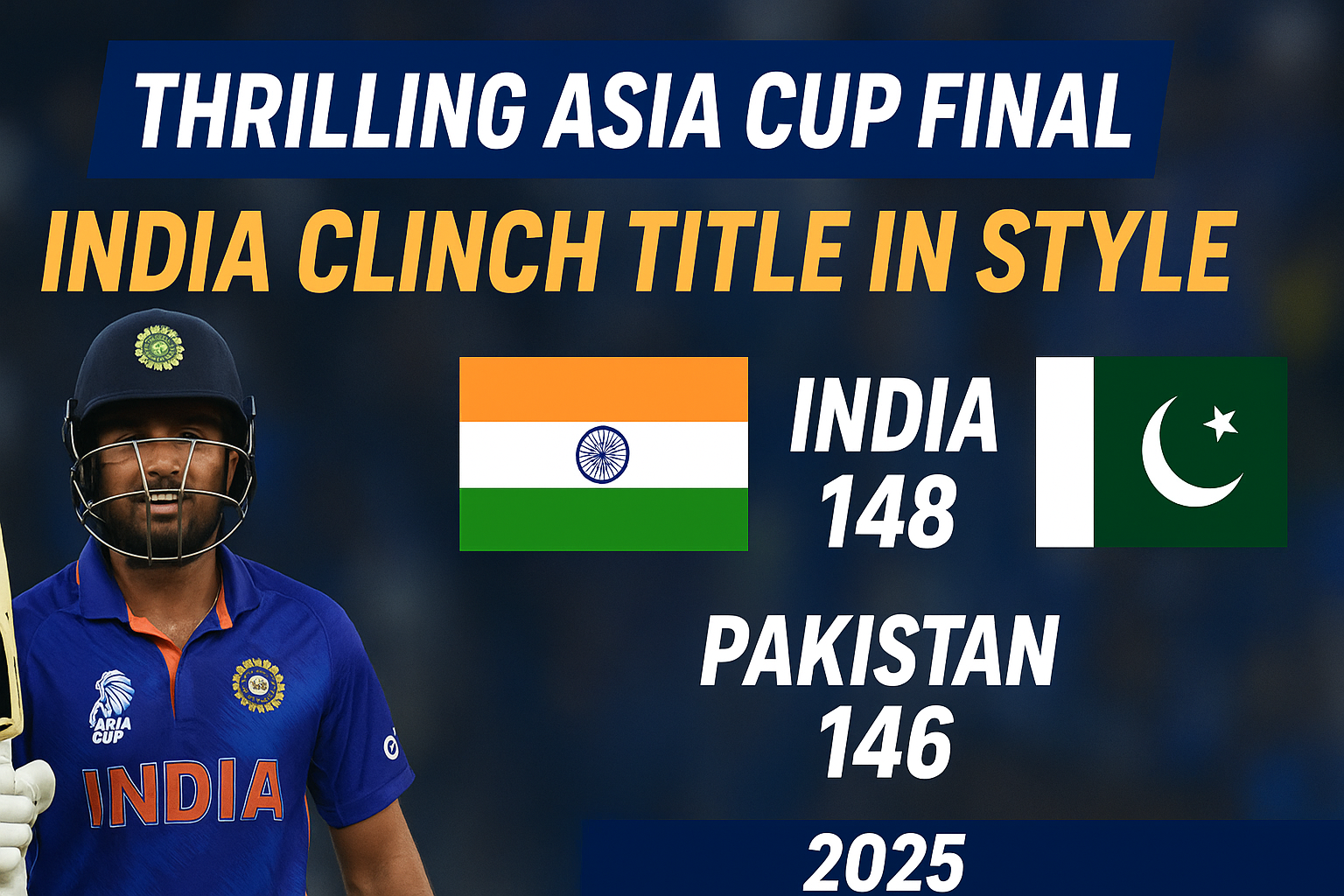Thrilling Asia Cup Final: India Clinch Title in Style